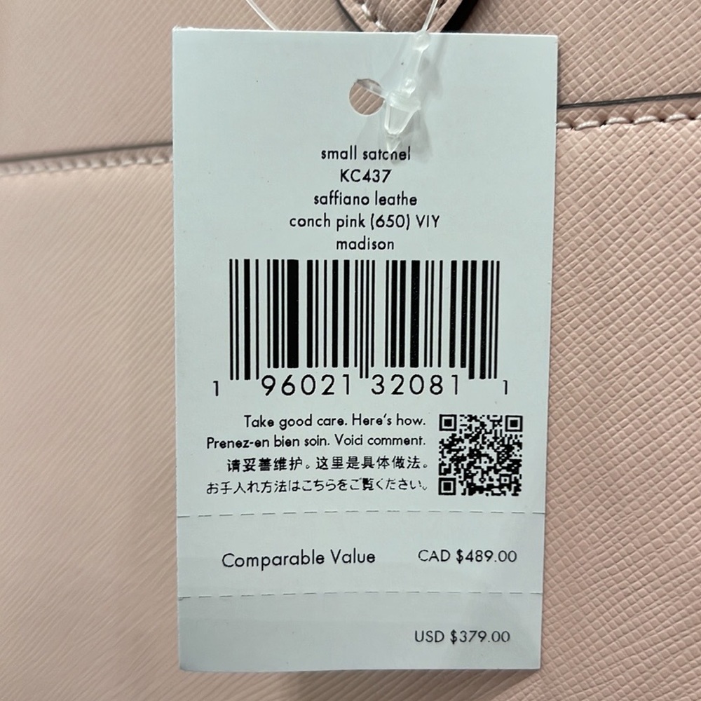 Kate Spade Madison Saffiano Leather Small Satchel
COLOR:
Conch Pink
NWT - Picture 15 of 16